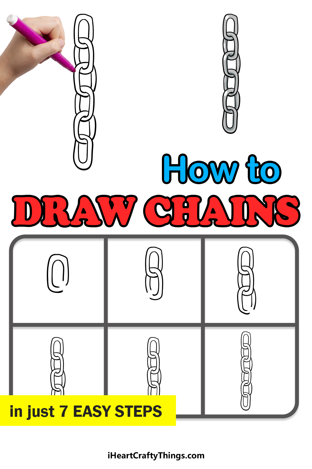 how to draw chains in 7 easy steps
