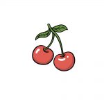 how to draw cherry image
