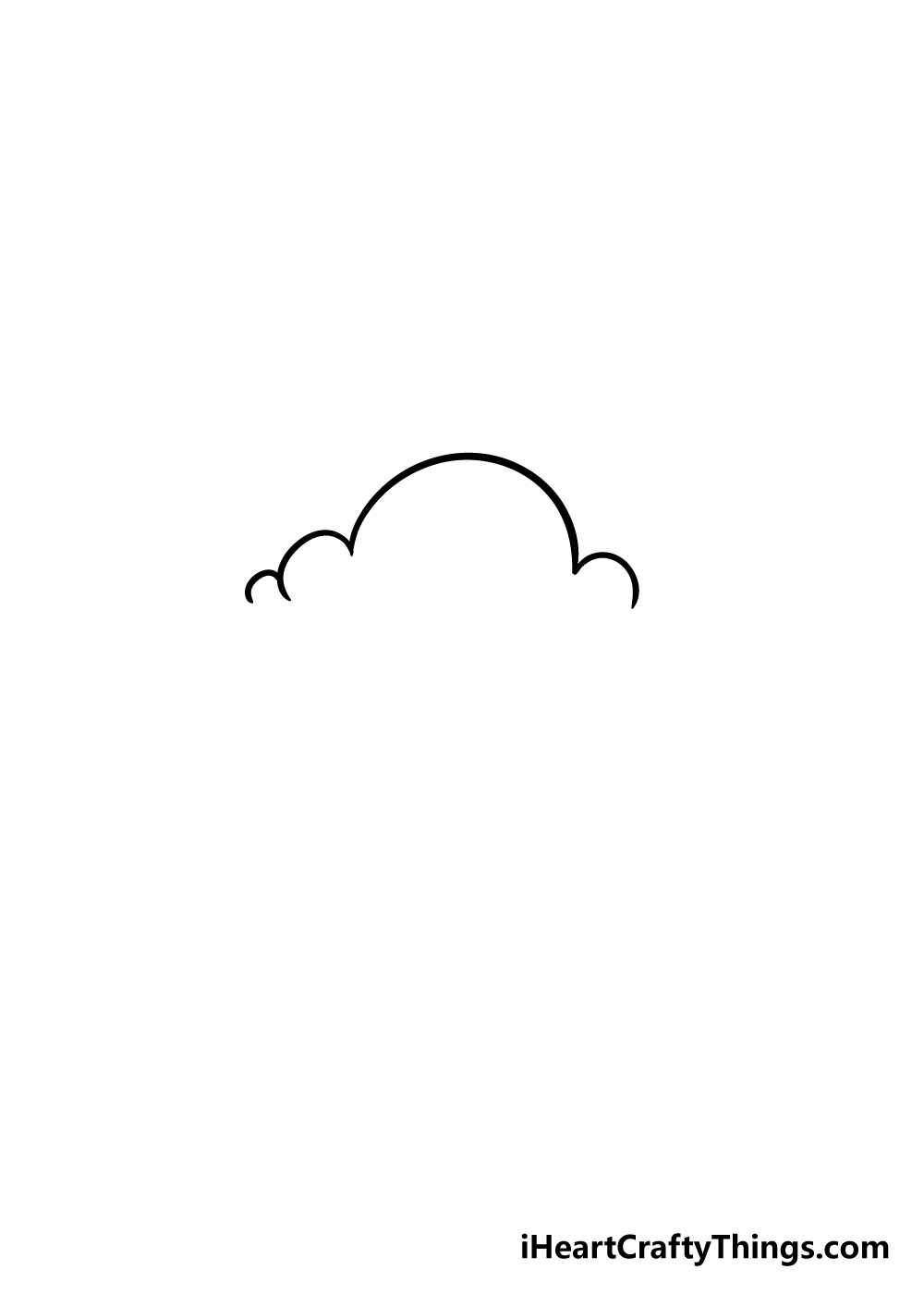 vẽ đám mây bước 2