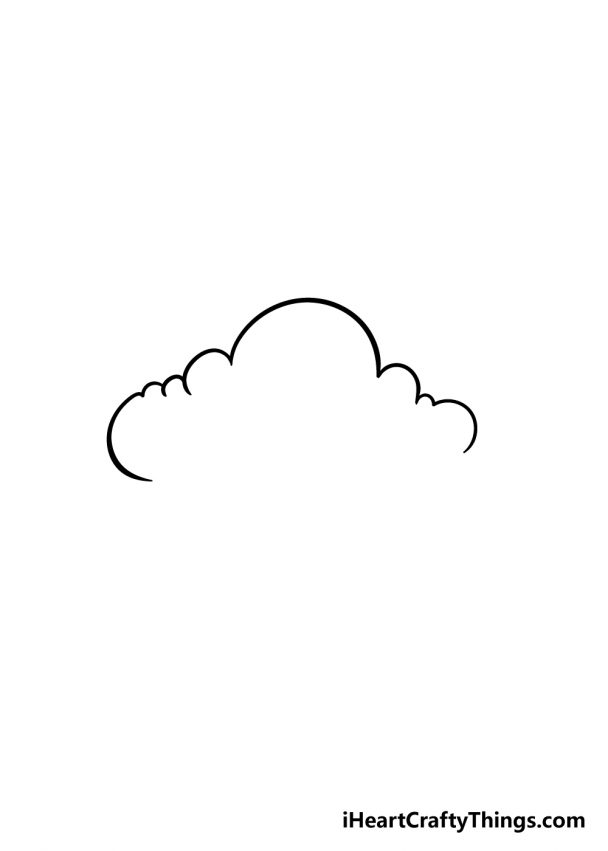 Cloud Drawing - How To Draw A Cloud Step By Step