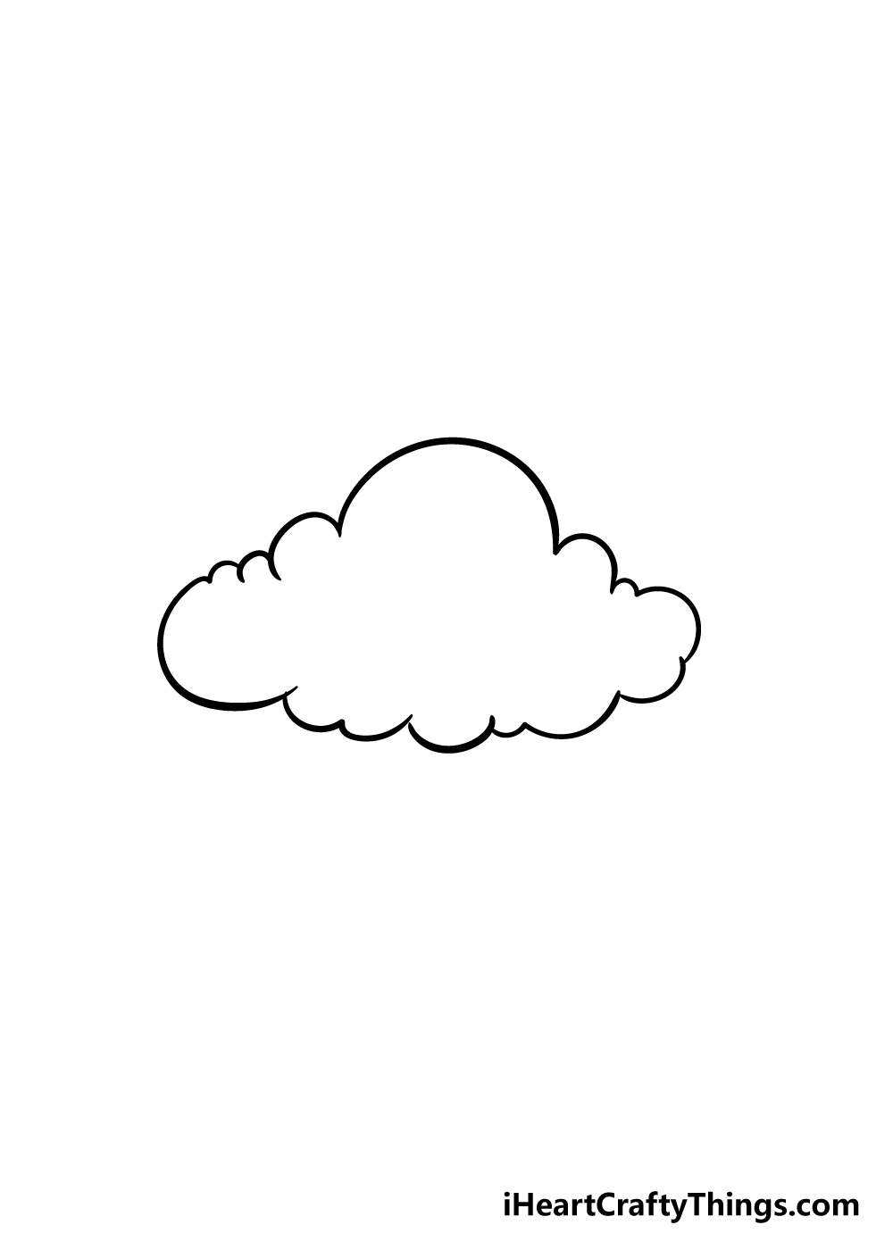 black and white clouds drawing