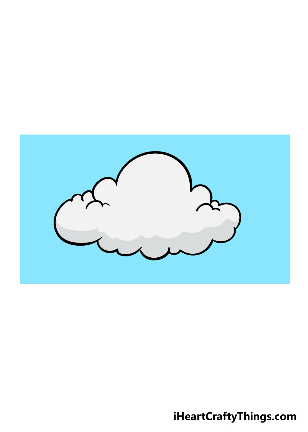 Cloud Drawing - How To Draw A Cloud Step By Step