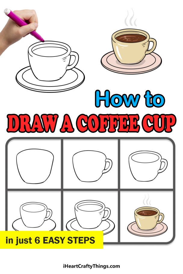 Coffee Cup Drawing - How To Draw A Coffee Cup Step By Step