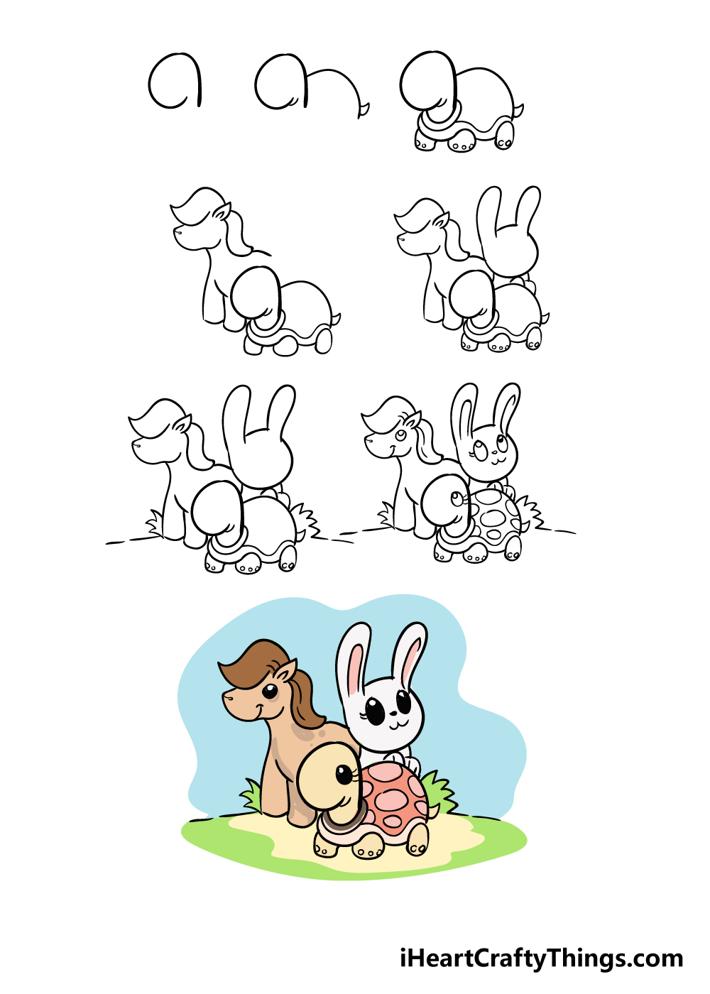 how to draw cute animals in 8 steps