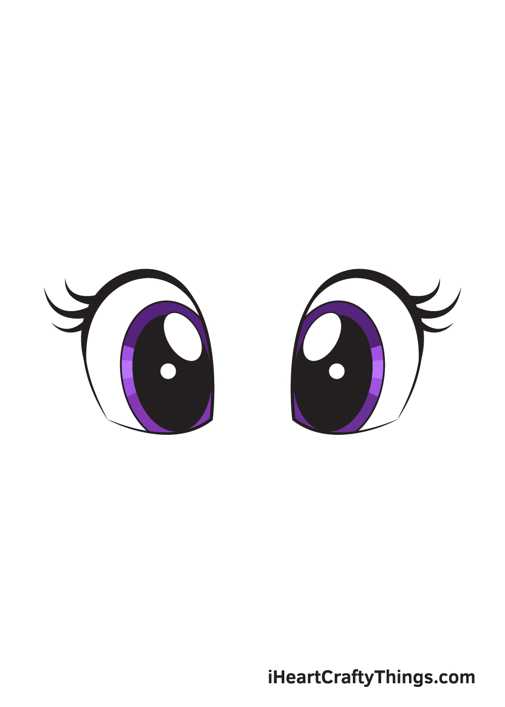 how to draw easy cute eyes