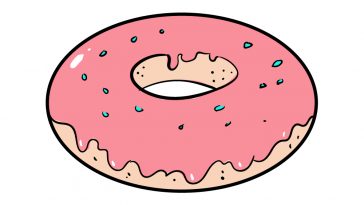 how to draw donut image