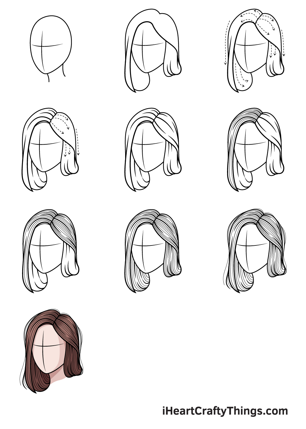 How To Draw Hair Step By Step