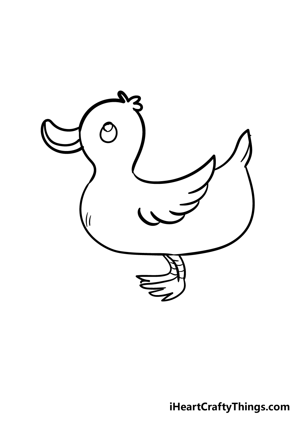 Duck Drawing - How To Draw A Duck Step By Step