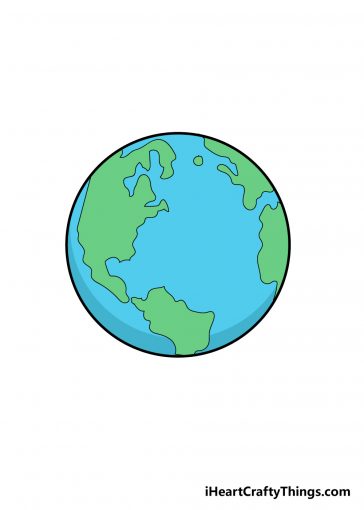 how to draw earth image