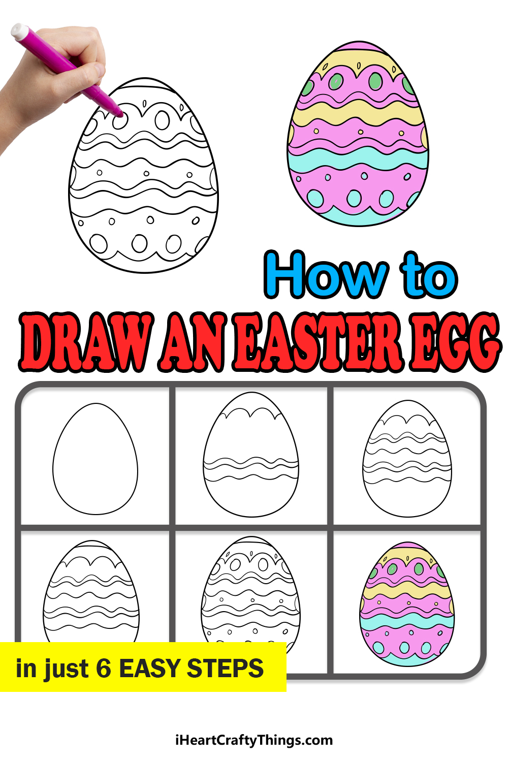How to draw an Easter egg in 6 easy steps