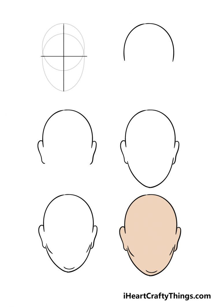 Face Shape Drawing How To Draw A Face Shape Step By Step