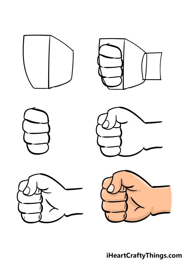 Fist Drawing How To Draw A Fist Step By Step