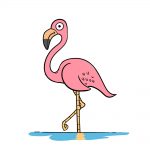 how to draw flamingo image