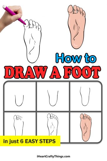 Foot Drawing - How To Draw A Foot Step By Step