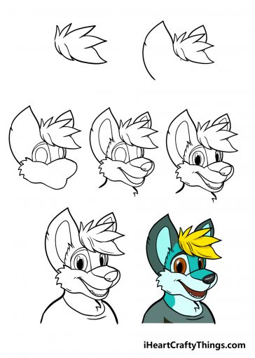 Furry Drawing - How To Draw A Furry Step By Step