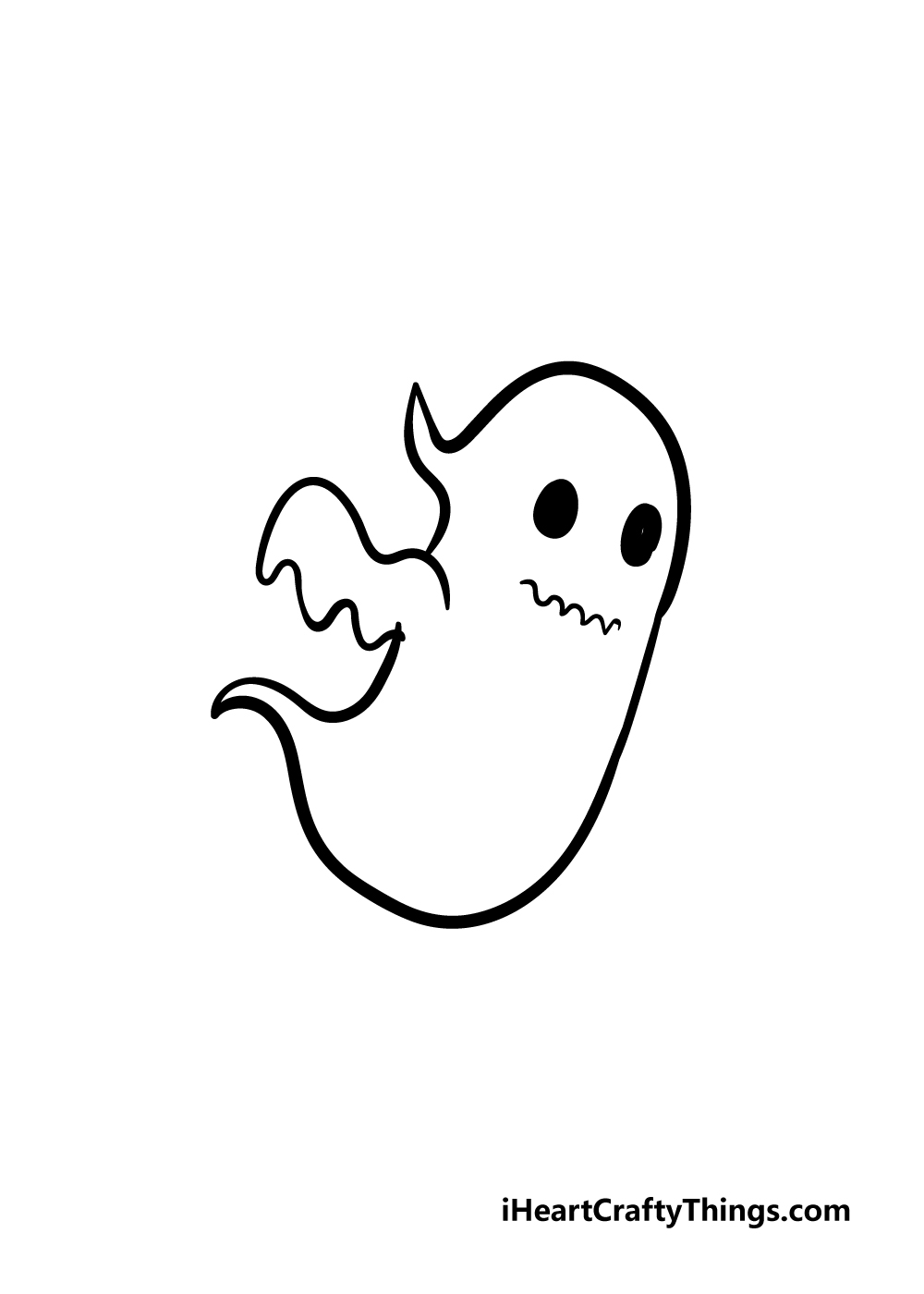 scary ghost drawing