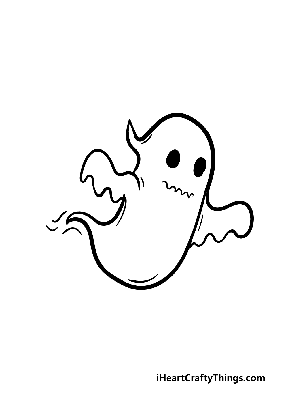 Ghost Drawing - How To Draw A Ghost Step By Step