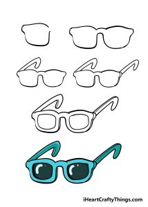 Glasses Drawing - How To Draw Glasses Step By Step