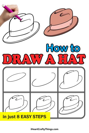 Hat Drawing - How To Draw A Hat Step By Step