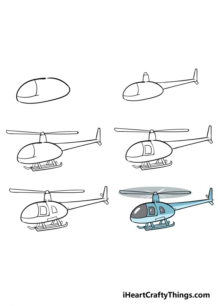 Helicopter Drawing How To Draw A Helicopter Step By Step