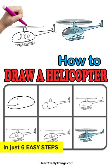 Helicopter Drawing - How To Draw A Helicopter Step By Step