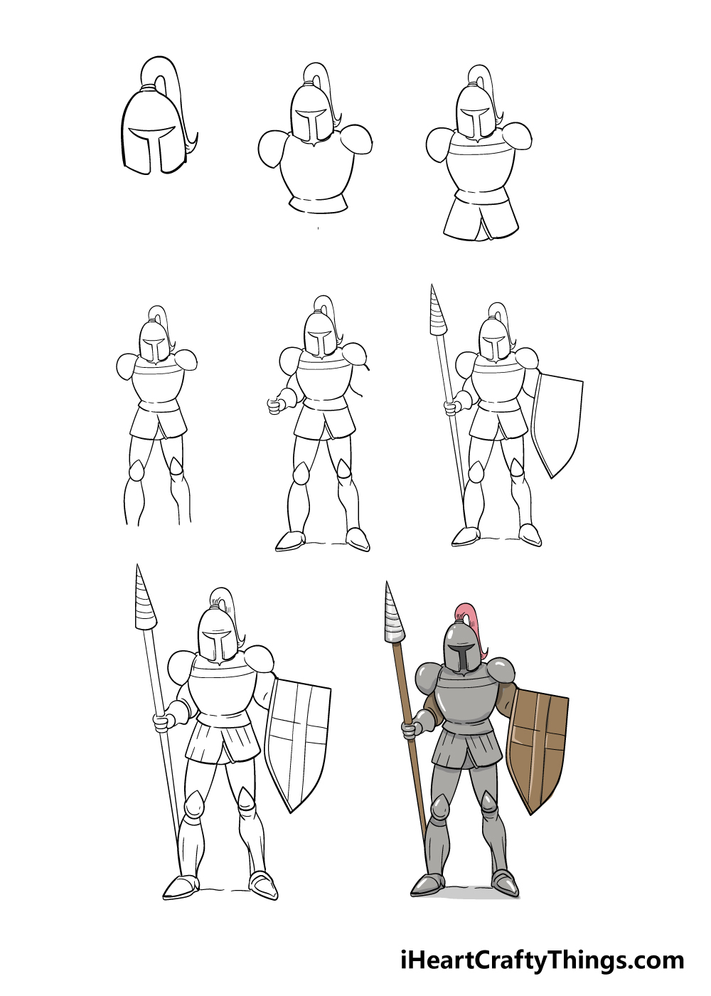 knight drawings for kids