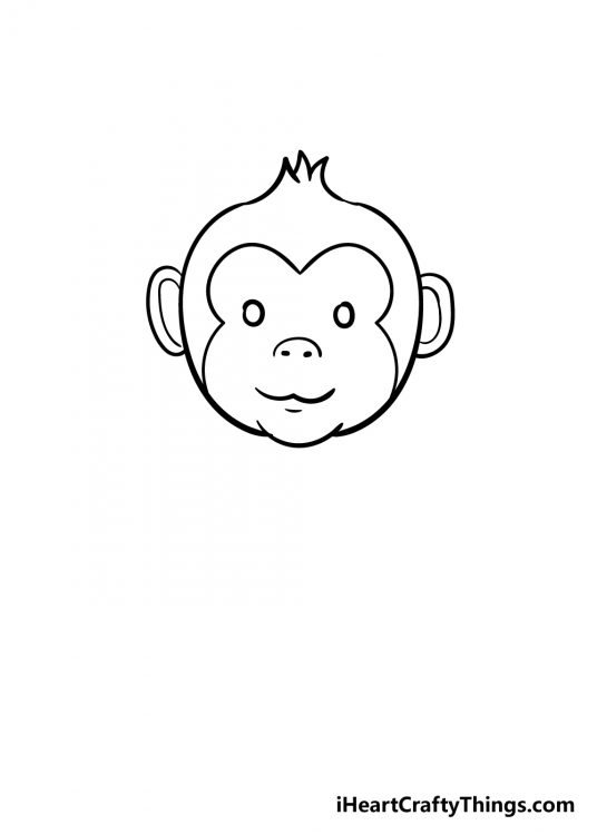 Monkey Drawing How To Draw A Monkey Step By Step