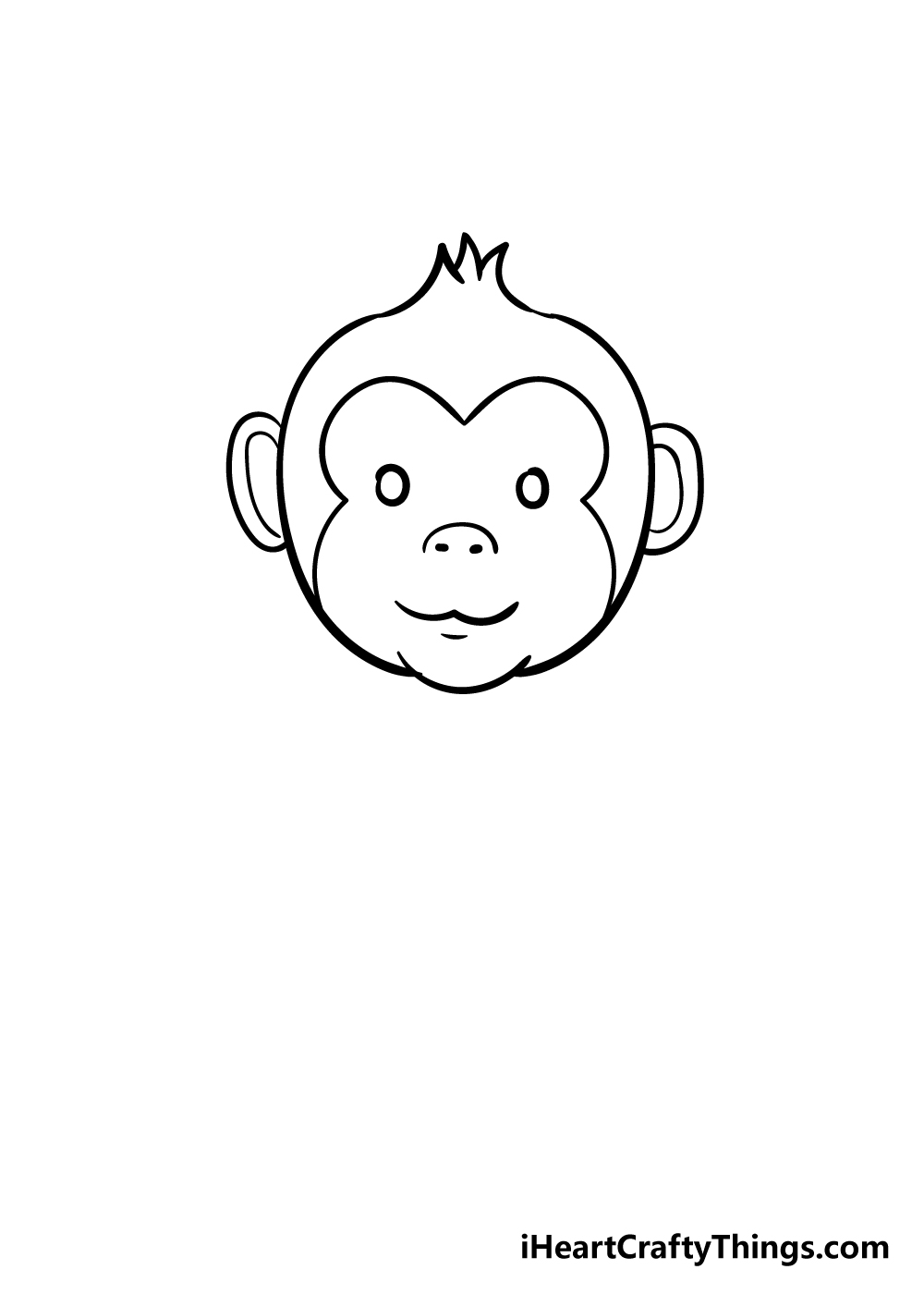 Monkey Drawing - How To Draw A Monkey Step By Step