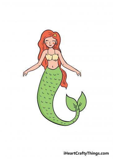 Mermaid Drawing - How To Draw A Mermaid Step By Step