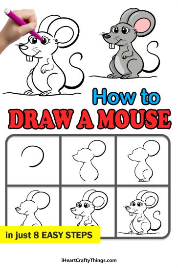 Mouse Drawing - How To Draw A Mouse Step By Step