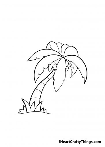 palm tree easy drawing