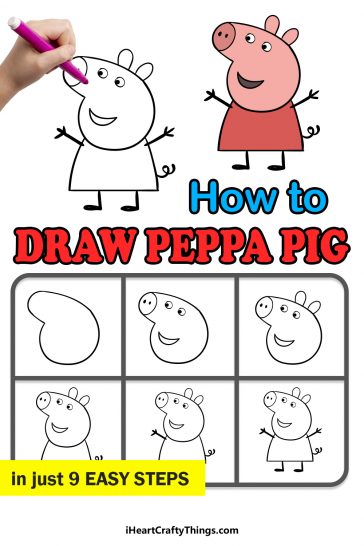 Peppa Pig Drawing - How To Draw Peppa Pig Step By Step