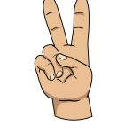 how to draw peace sign image