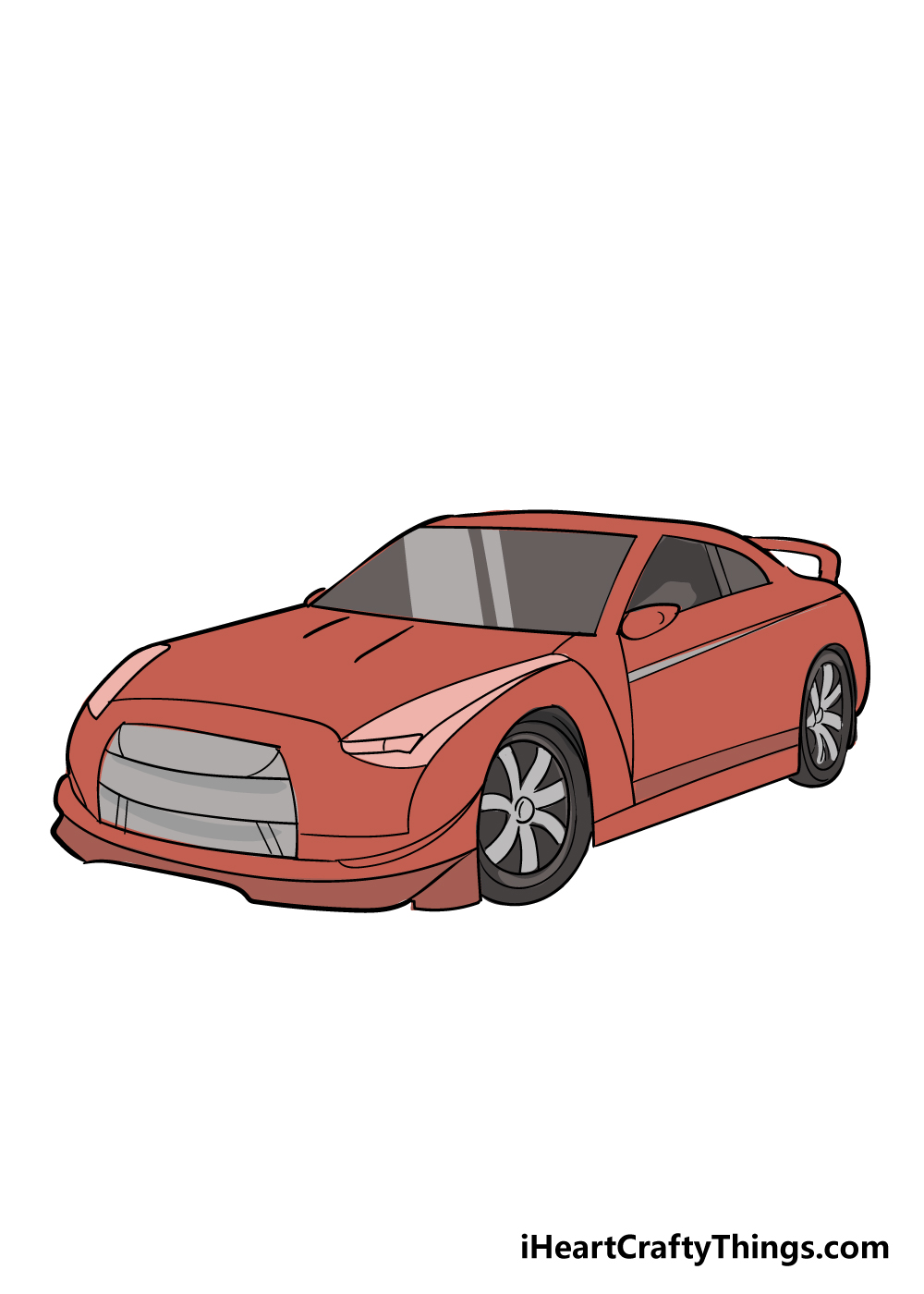 Racecar Drawing - How To Draw A Racecar Step By Step
