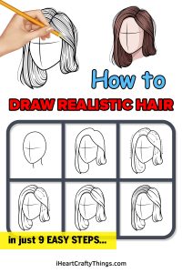 Realistic Hair Drawing - How To Draw Realistic Hair Step By Step