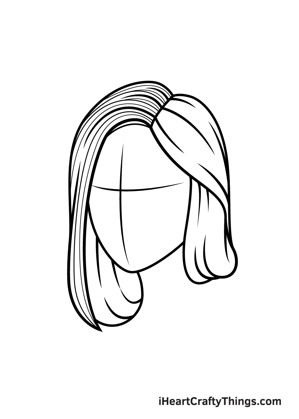 realistic hair drawing step 6