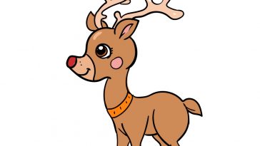 how to draw a reindeer image