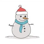 how to draw snowman image