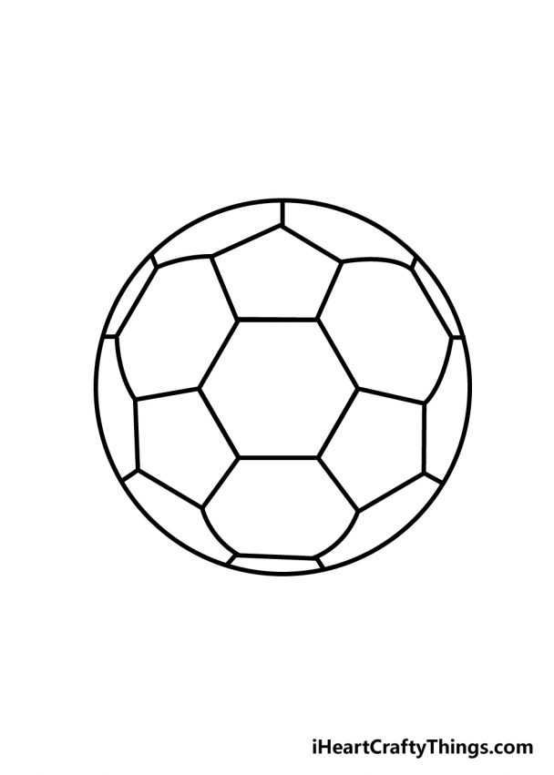 Soccer Ball Drawing How To Draw A Soccer Ball Step By Step
