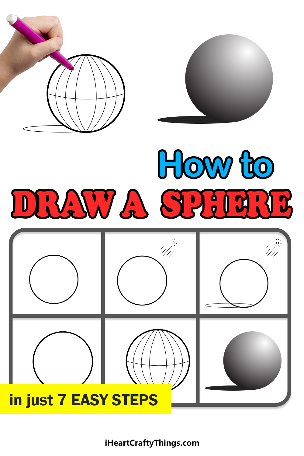 how to draw a sphere for kids