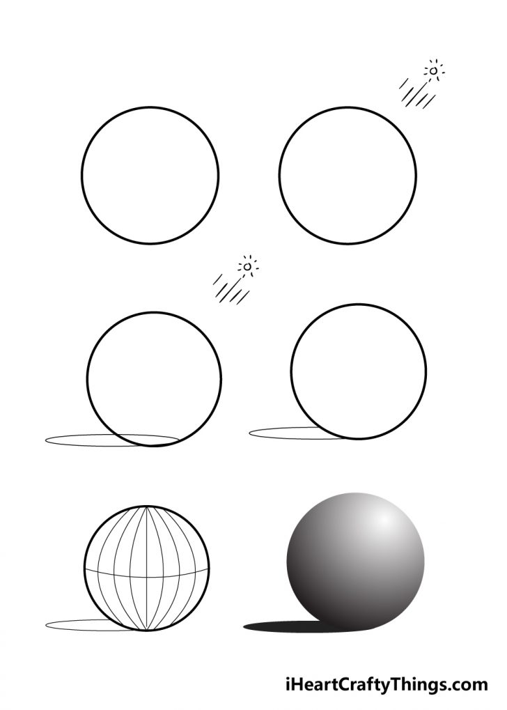 Sphere Drawing - How To Draw A Sphere Step By Step