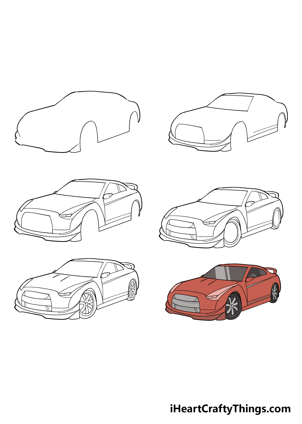 how to draw a drag race car