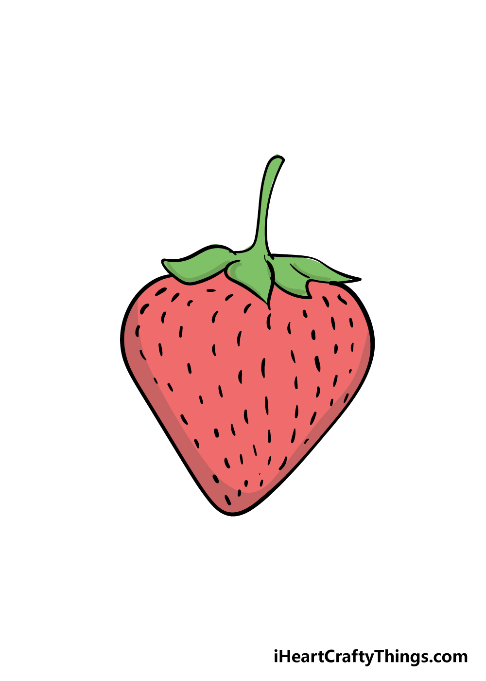 Strawberry Drawing - How To Draw A Strawberry Step By Step