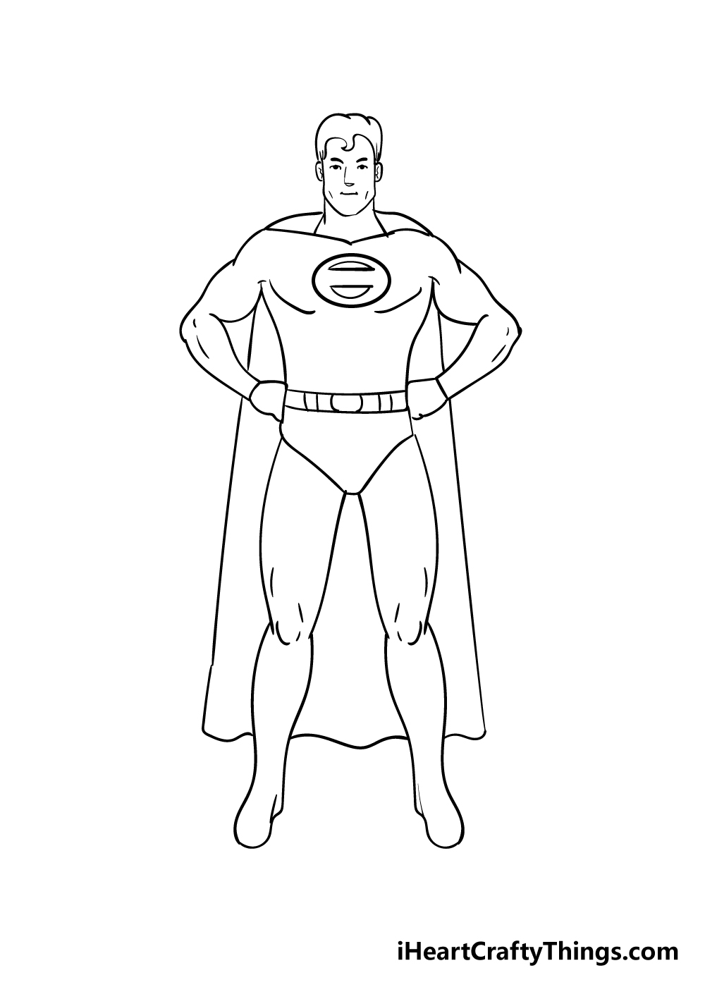 Superhero Drawing - How To Draw A Superhero Step By Step