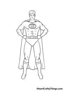 superhero model drawing