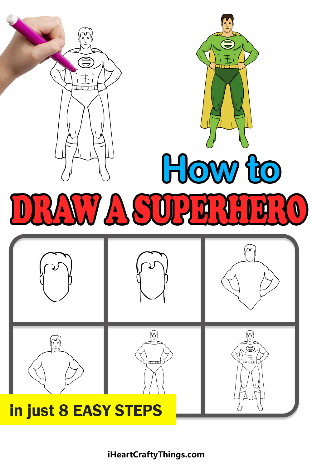 easy superhero drawings