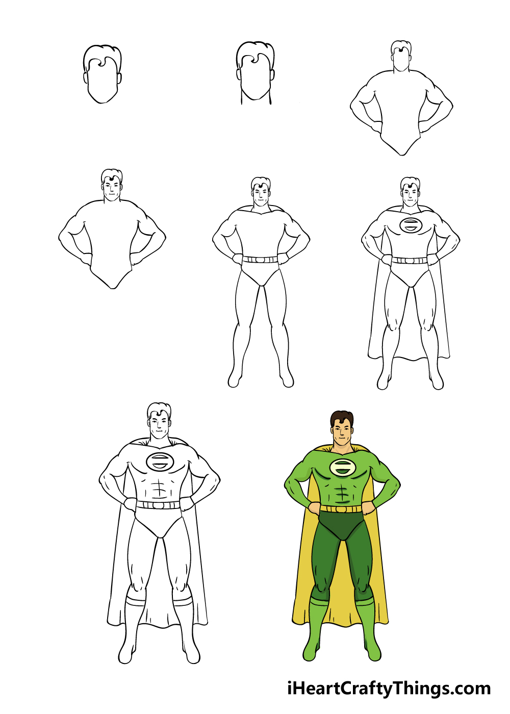 How to Draw a Superhero  Easy Drawing Tutorial For Kids  Mrs Merry