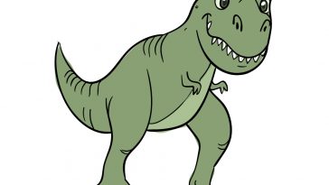 how to draw t-rex image