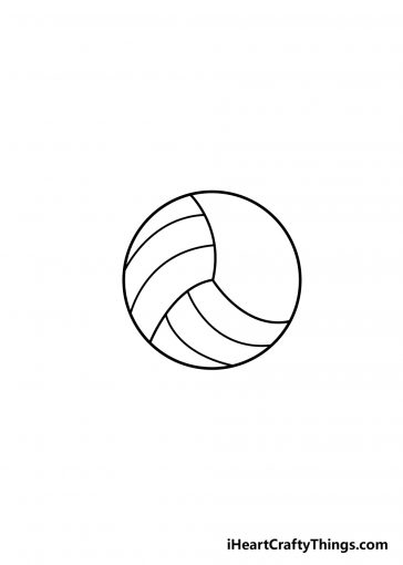 Volleyball Drawing - How To Draw A Volleyball Step By Step