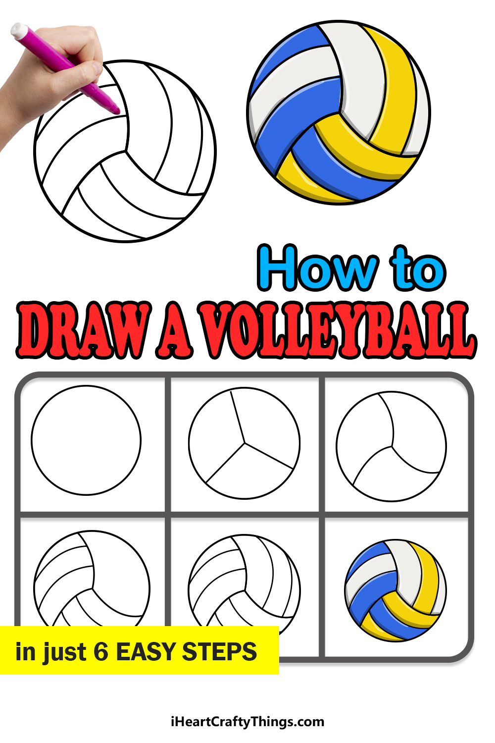 How To Draw A Volleyball, How To Draw A Volleyball Volleyball Drawing